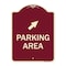 Signmission Parking Area W/ Upper Right Arrow Heavy-Gauge Aluminum Architectural Sign, 24" x 18", BU-1824-23463 A-DES-BU-1824-23463 - alternate 1